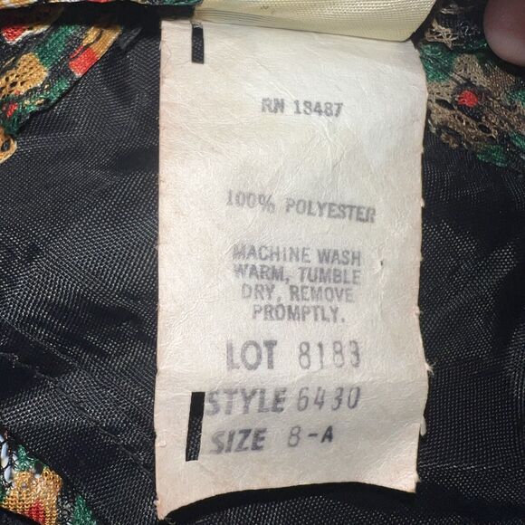 Jody T of California Dress Women’s 8 JT Dress Co Vintage Floral Pleated A-Line - Picture 7 of 8